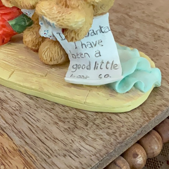 Cherished Teddies Jacob, Christmas Figurine, w Stocking, teddy bear & list - Picture 4 of 6